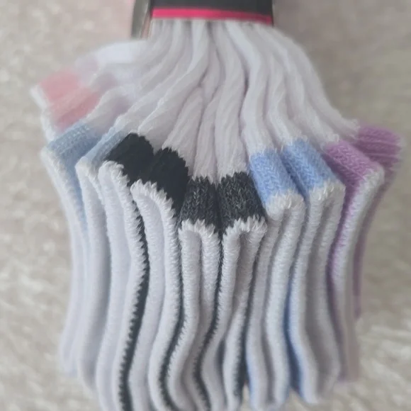 Nicole Miller Sport No Show Socks - Pink, White, Gray - Picture 7 of 7